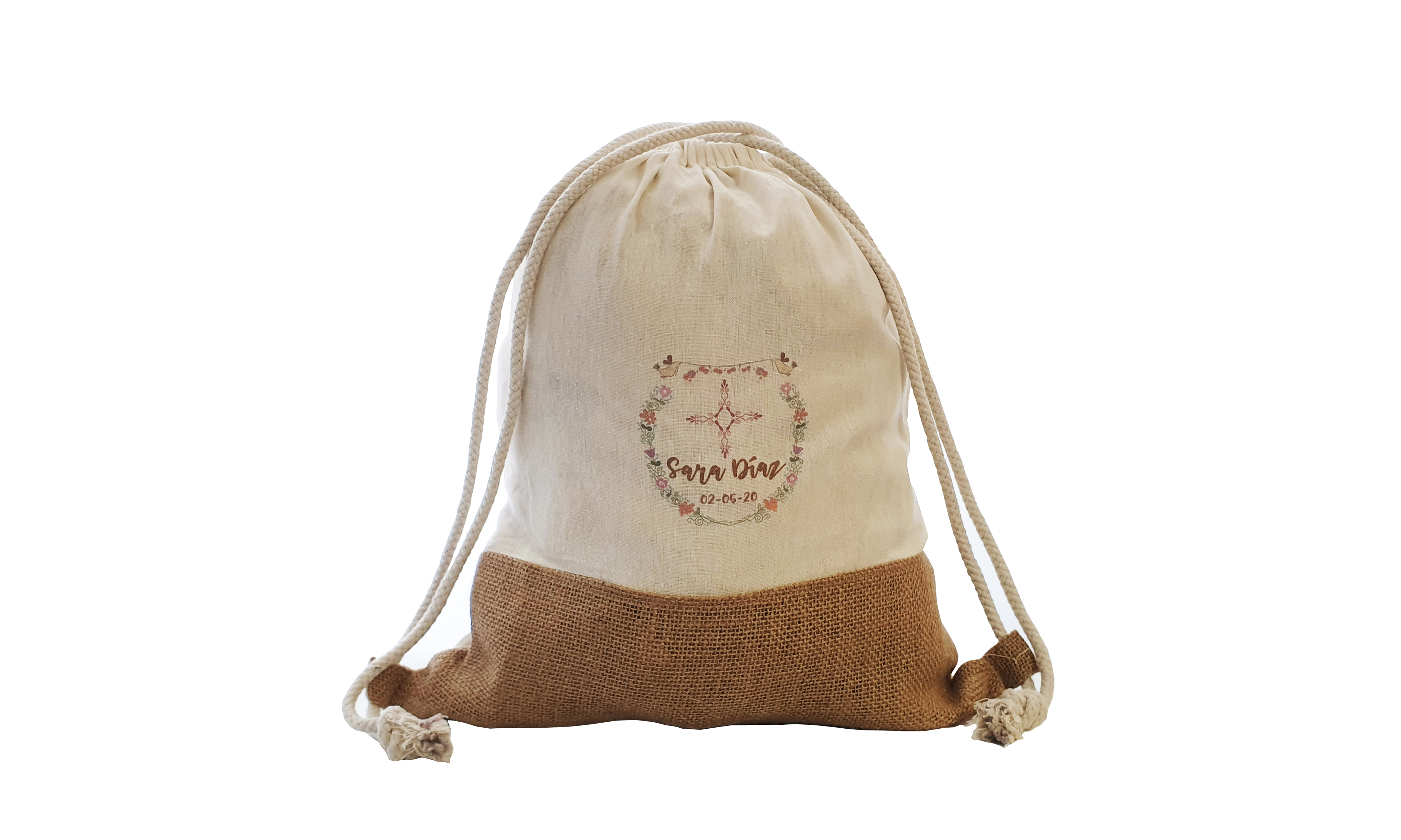 Mochila de algodón y yute Salsao