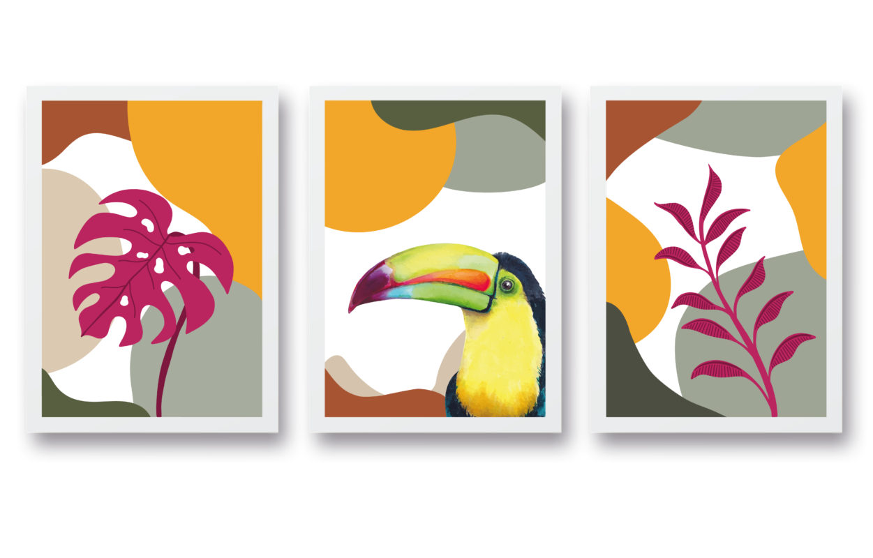 láminas decorativas temas tropicales